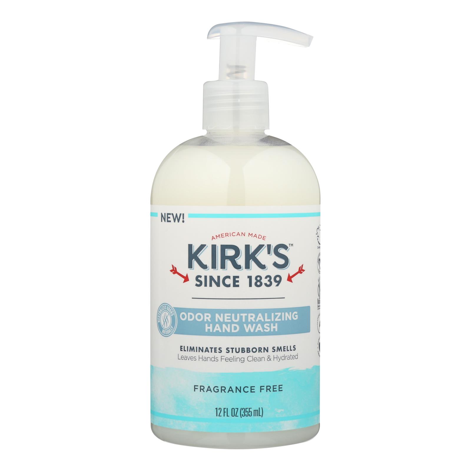 Kirk's Natural - Hand Soap Fragrance Free - 12 Fz - Organic Health and Beauty